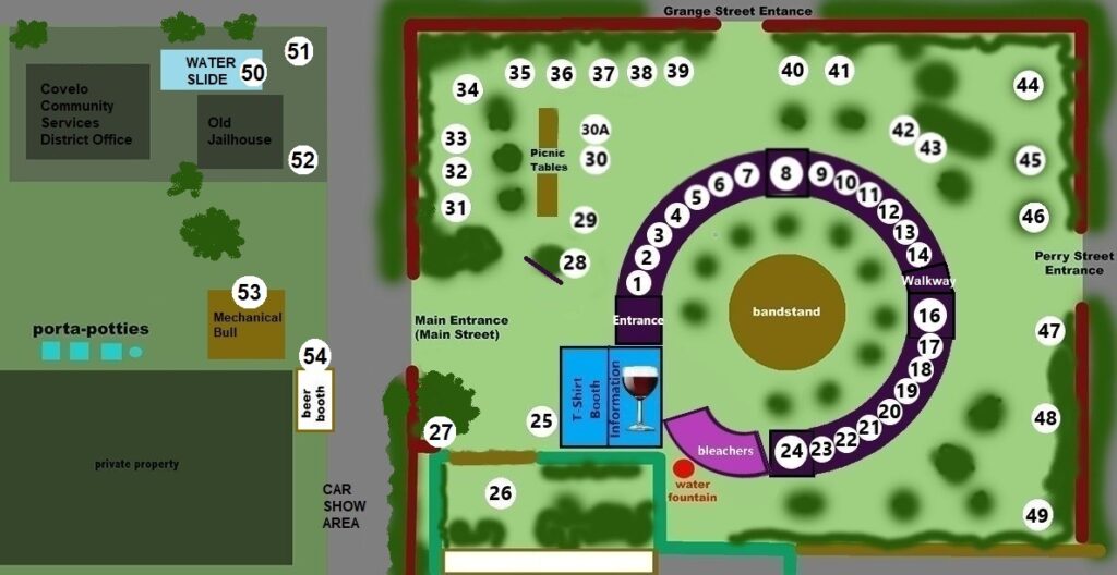 Festival Map & Booth Assignments Round Valley Blackberry Festival
